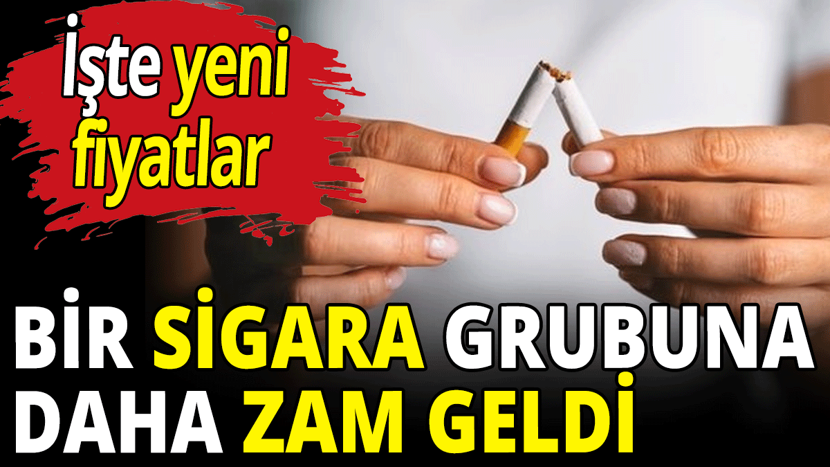 Bir sigara grubuna daha zam geldi