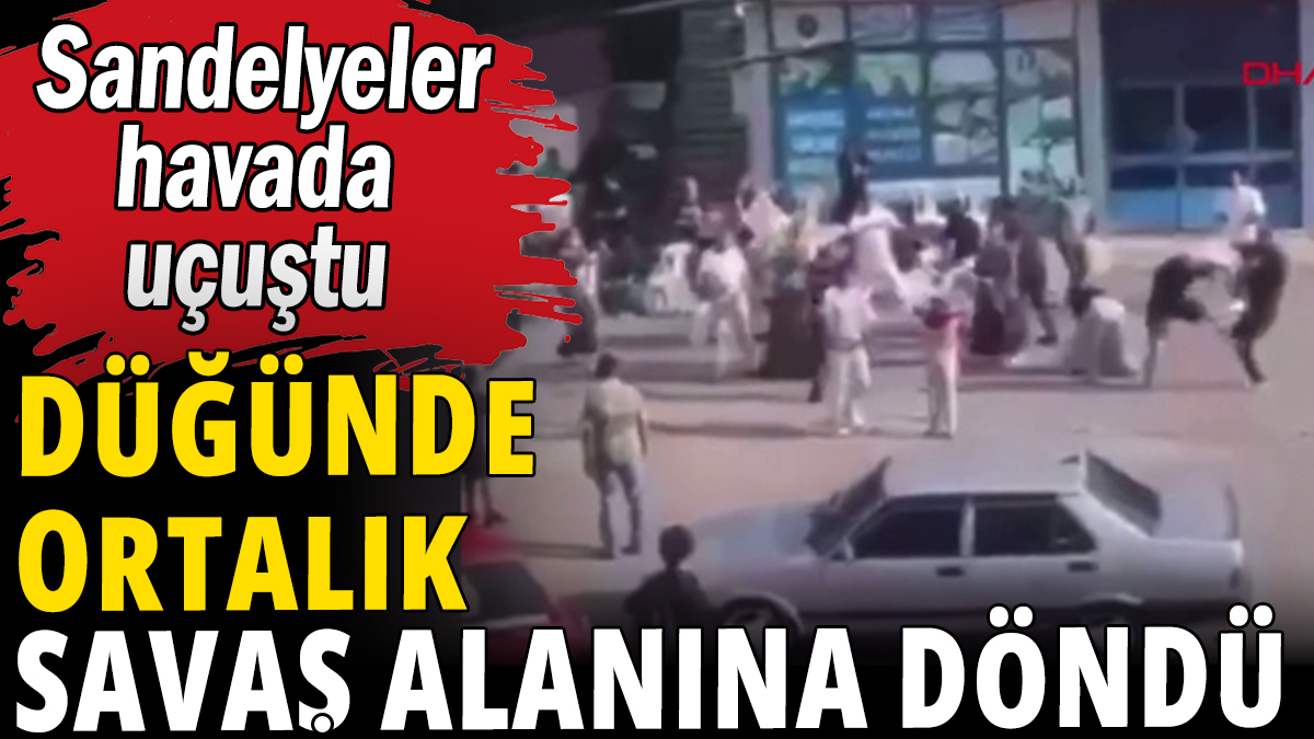 Düğünde ortalık savaş alanına döndü