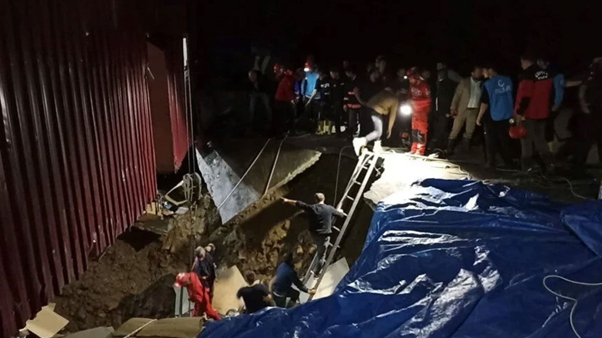 Giresun'da göçük sonucu 1 işçinin hayatını kaybettiği fabrikanın faaliyeti durduruldu
