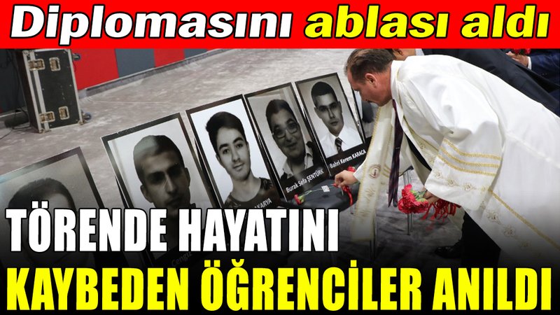 En hüzünlü diploma töreni