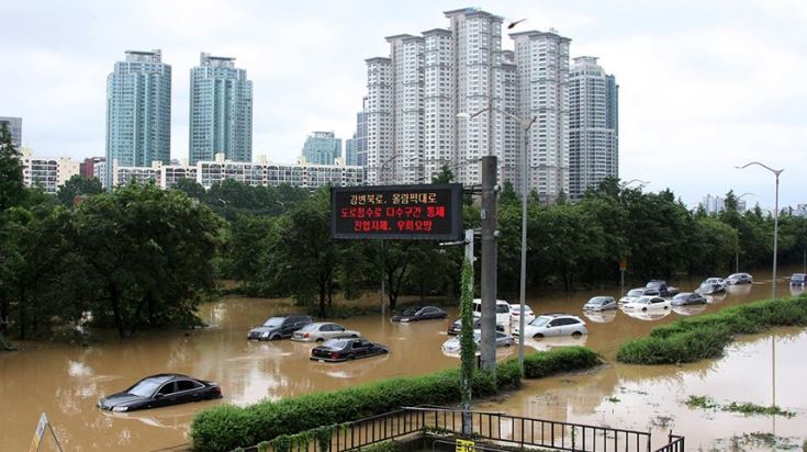 Güney Kore'de sel nedeniyle can kaybı 40'a yükseldi