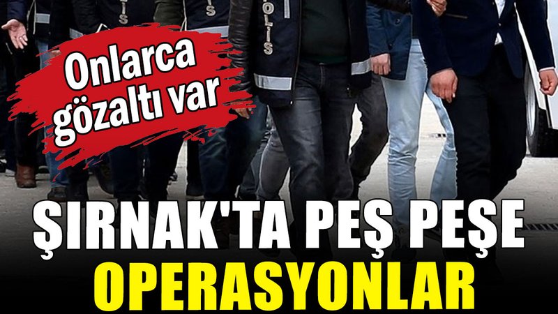 Şırnak'ta peş peşe operasyonlar: Onlarca gözaltı var