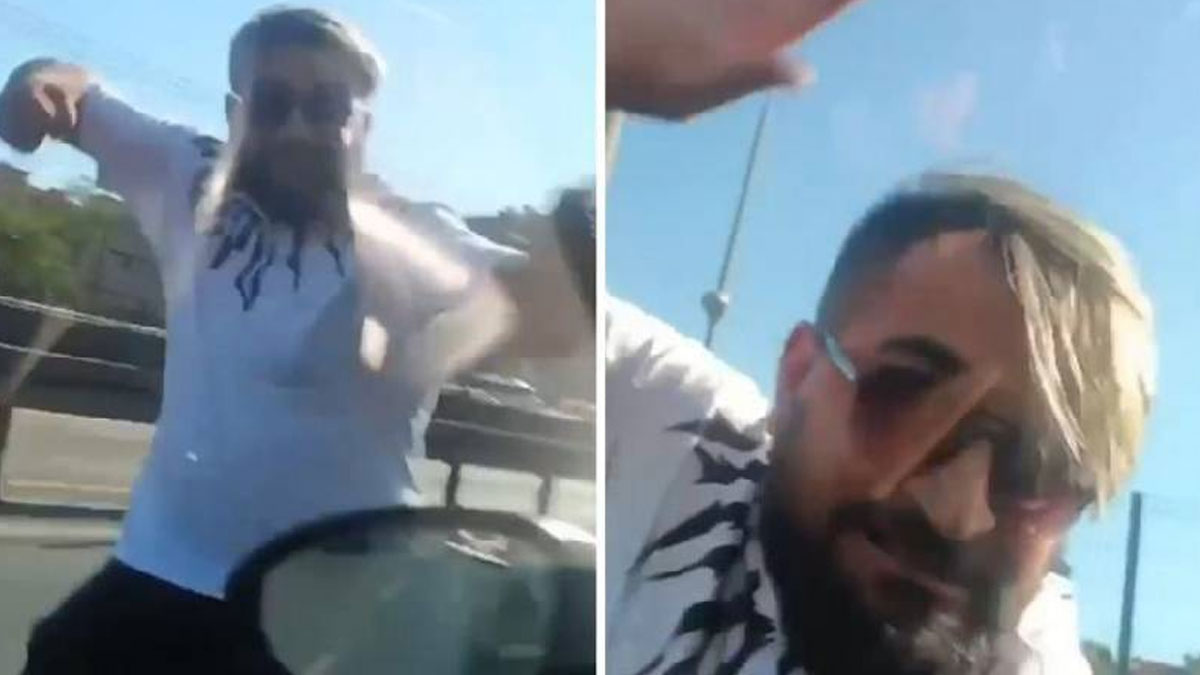 Yol kesip, hamile kadının bulunduğu arabayı yumruklamıştı: O saldırgan tutuklandı