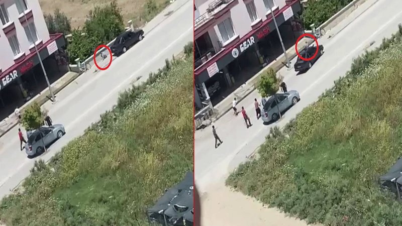 Kavga ettiği grubun üzerine otomobil sürdü