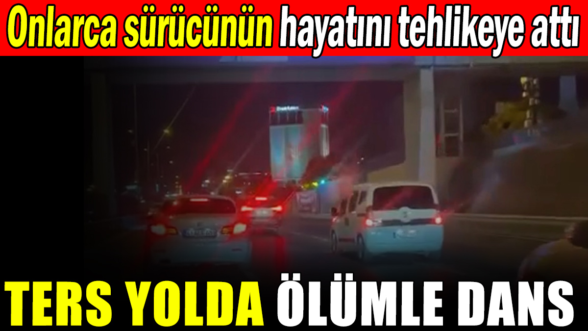 Trafiği birbirine katan maganda görüntülendi