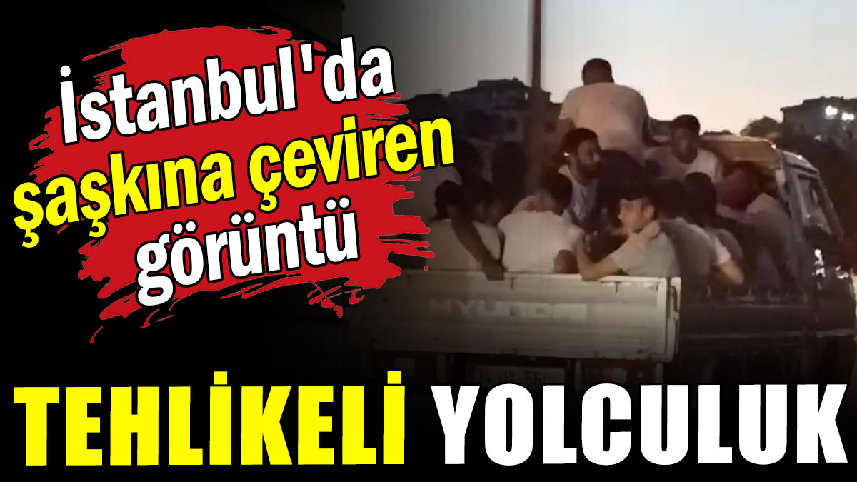 İstanbul'da  şaşkına çeviren görüntü: Tehlikeli yolculuk