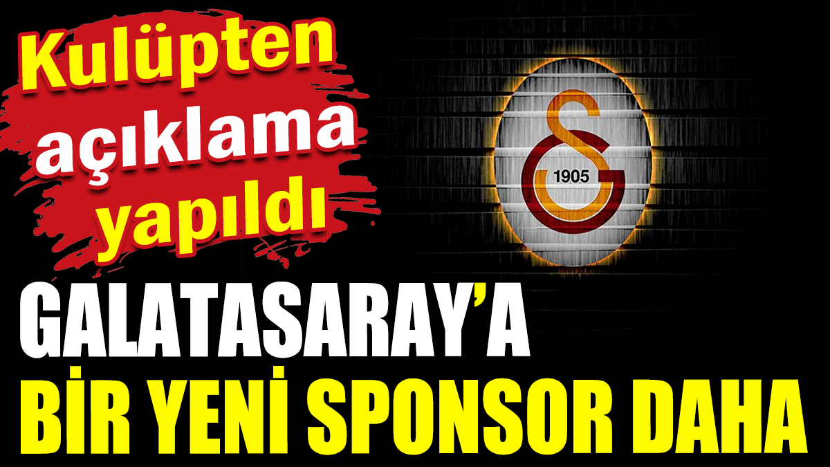Galatasaray'da bir sponsorluk anlaşması daha