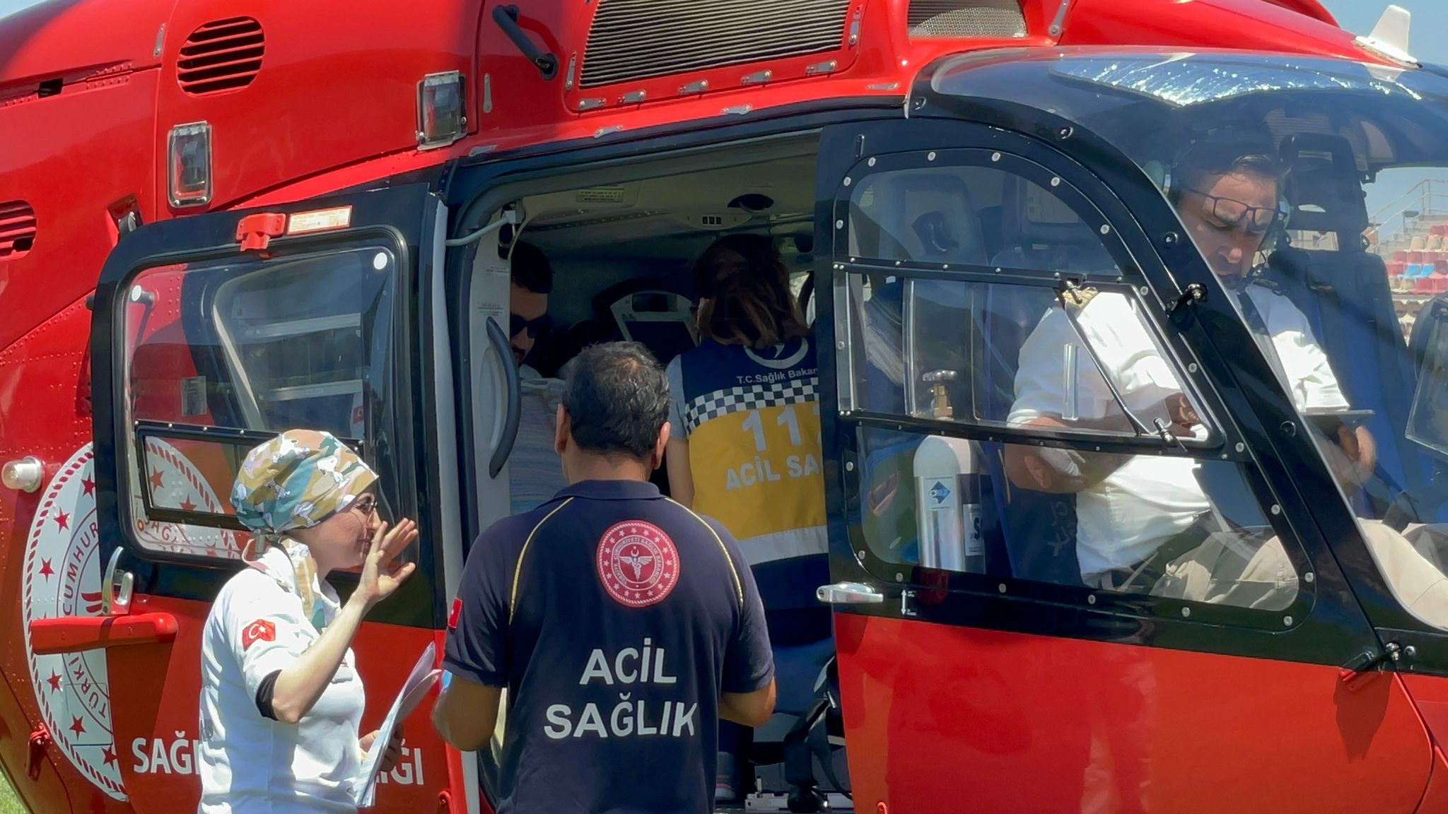 Minik Arya için helikopter ambulans havalandı