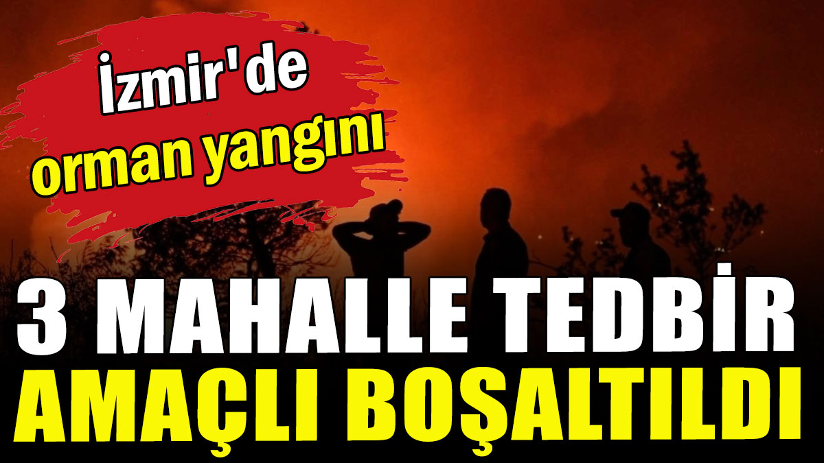 İzmir'de orman yangını: 3 mahalle tedbir amaçlı boşaltıldı