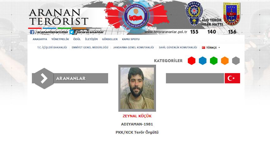 Gri kategorideki terörist etkisiz hale getirildi