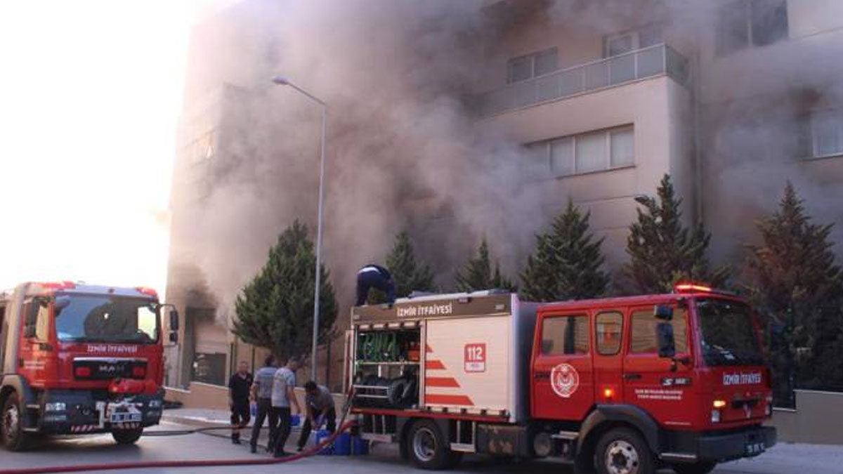 İzmir'de tekstil atölyesinde yangın