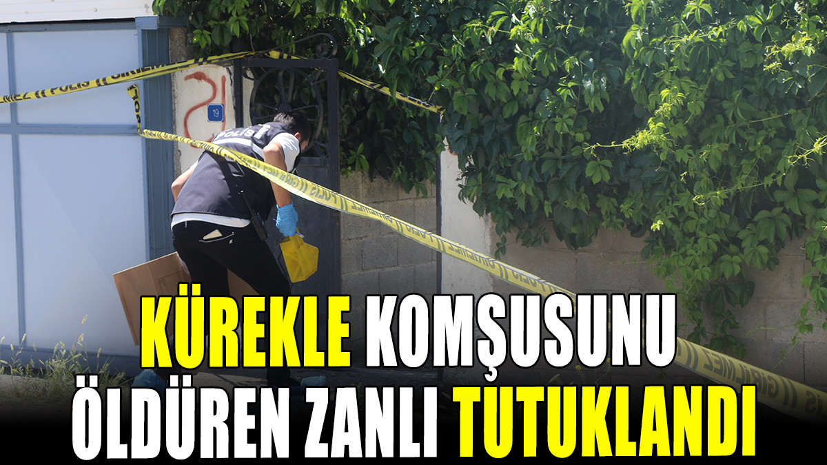 Erzincan'da kürekle komşusunu öldüren zanlı tutuklandı