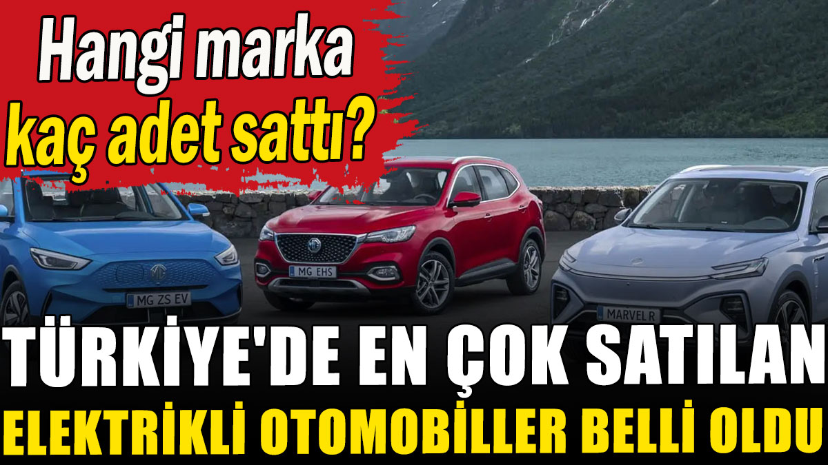 Türkiye'de en çok satılan elektrikli otomobiller belli oldu