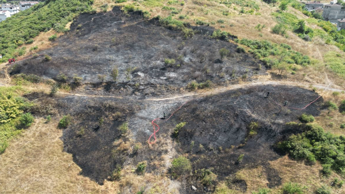 Otluk alanda çıkan yangın 20 dönüm alanı küle çevirdi