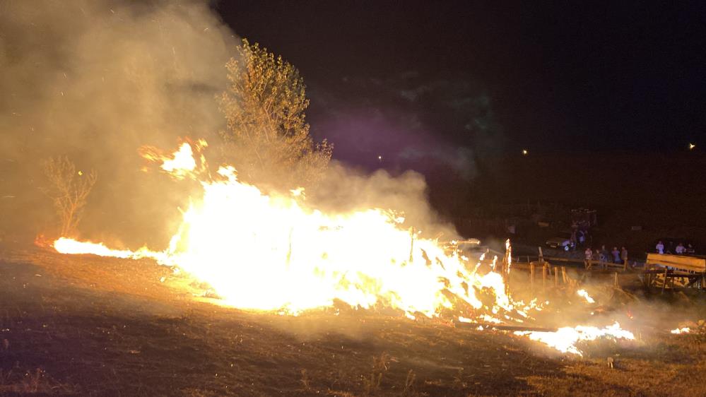 Tekirdağ'da çitflikte yangın