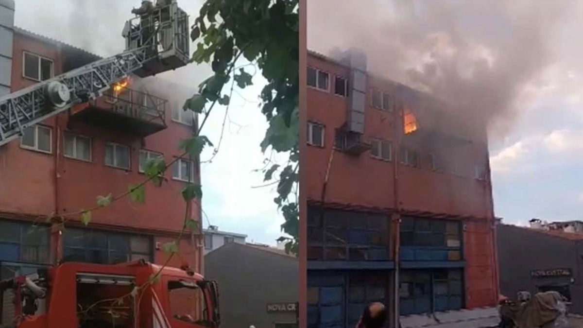 Sultangazi'de iş yeri yangını