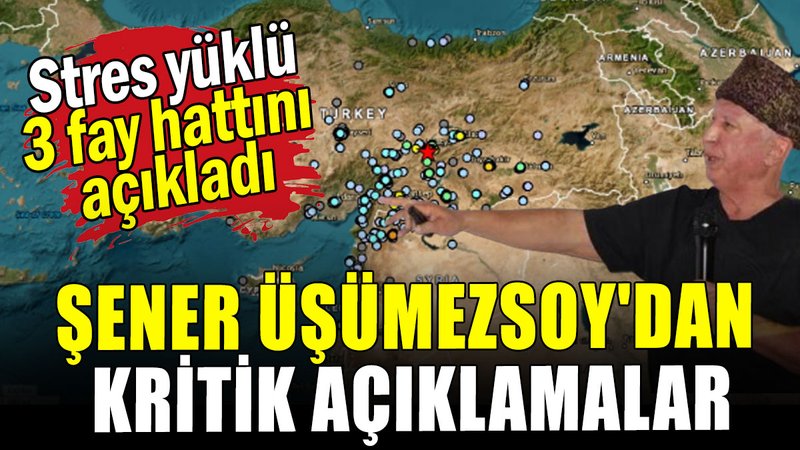 Şener Üşümezsoy'dan Malatya depreminden sonra kritik açıklamalar