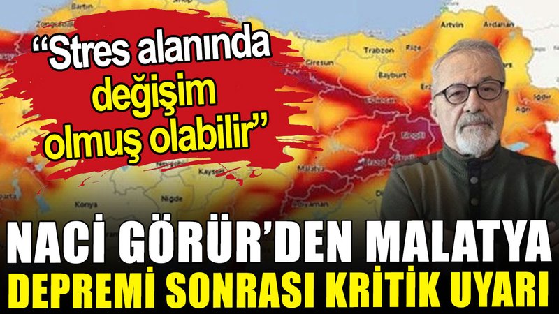 Naci Görür'den yeni uyarı: Stres alanında değişim olmuş olabilir