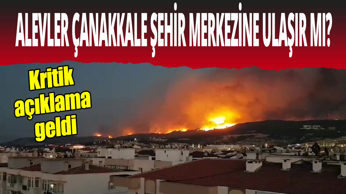 Kritik açıklama geldi: Alevler Çanakkale şehir merkezine ulaşır mı?