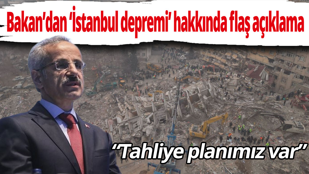 Bakan Uraloğlu'ndan 'İstanbul depremi' açıklaması