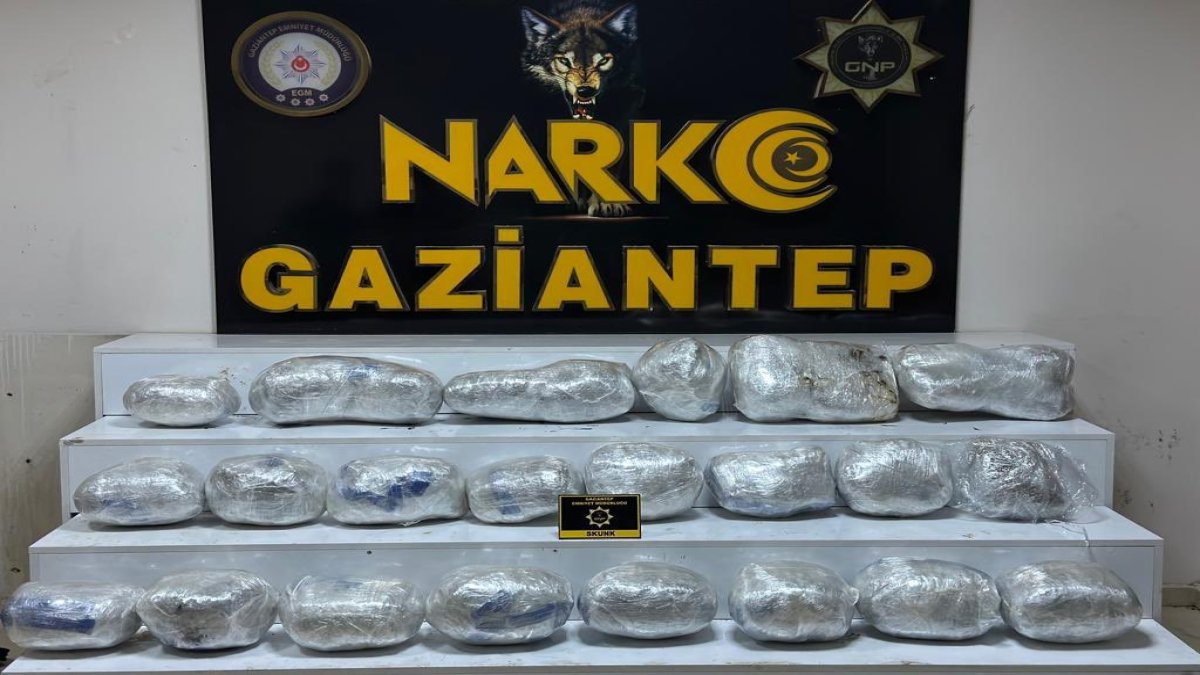 Gaziantep'de bir ayda yüzlerce kilo uyuşturucu ele geçirildi