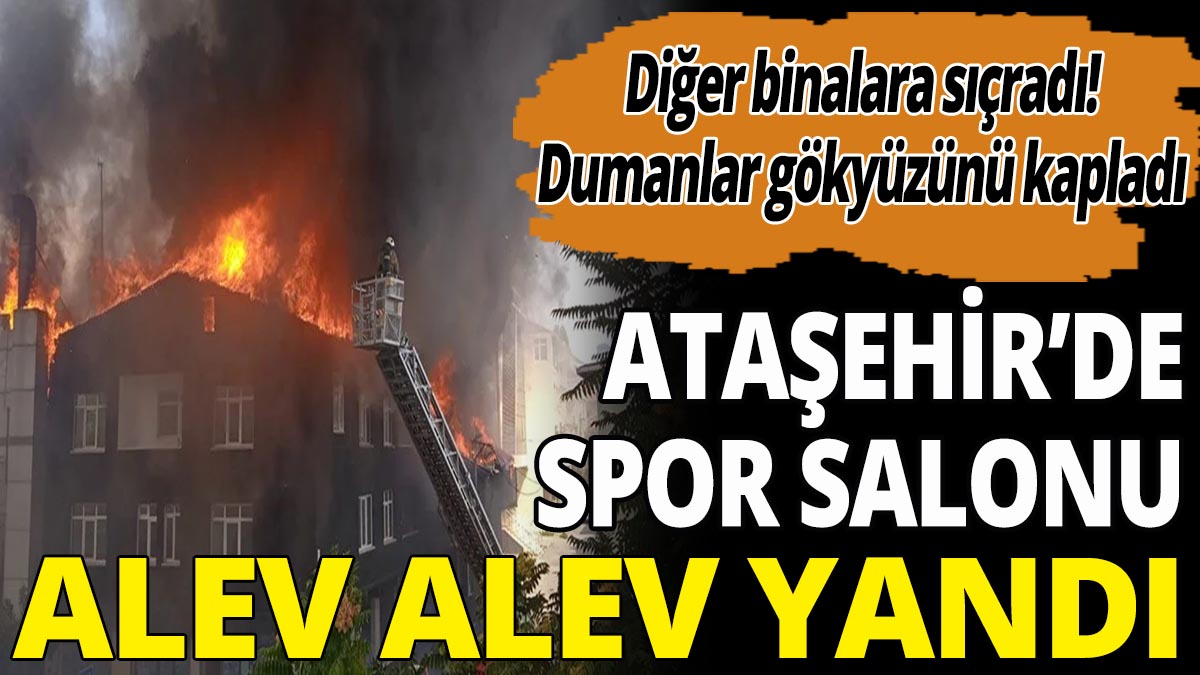 Ataşehir'de spor salonu alev alev yandı