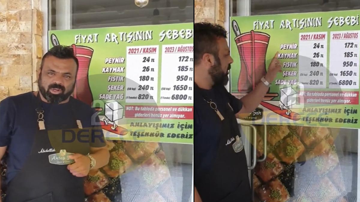 Künefeci artan fiyatlara isyan etti