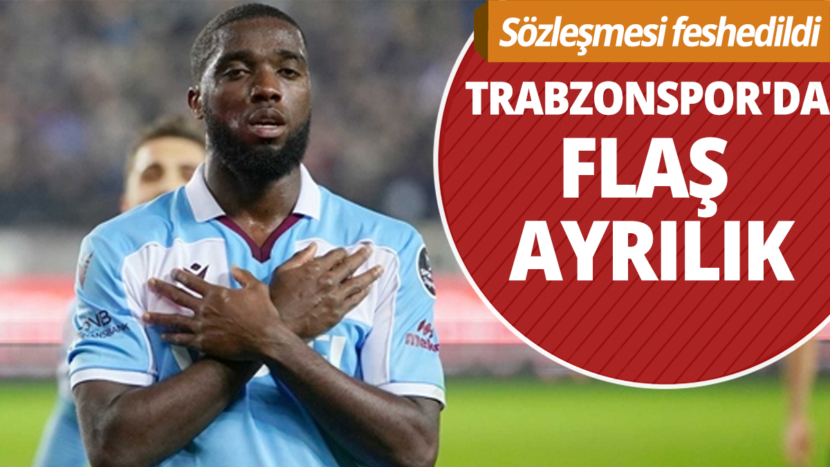 Trabzonspor'da flaş ayrılık: Sözleşmesi feshedildi