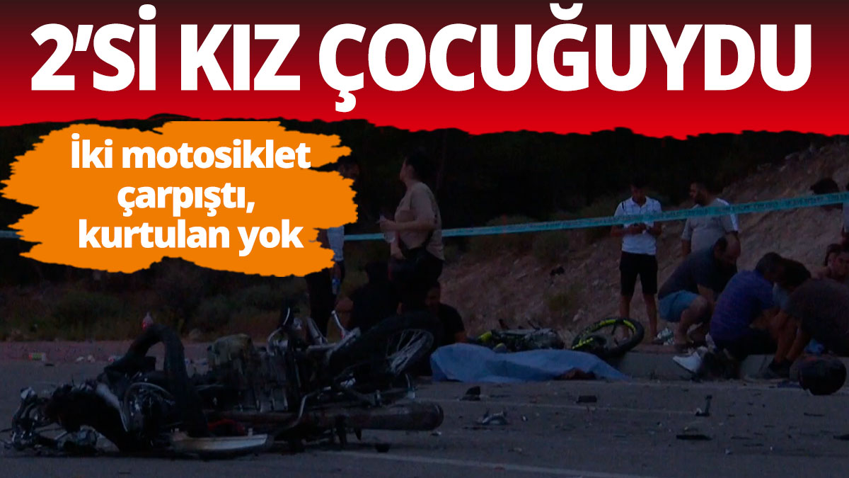 İki motosikletin çarpıştığı kazada 3 ölü