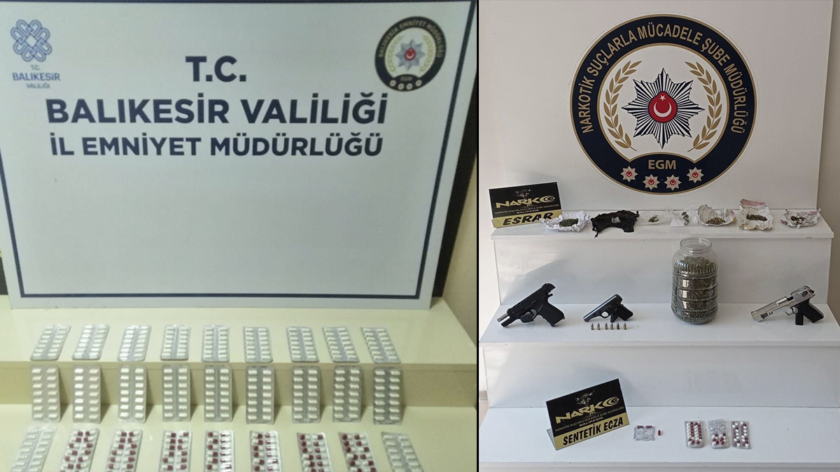 Balıkesir'de polisten 9 şüpheliye uyuşturucu operasyonu