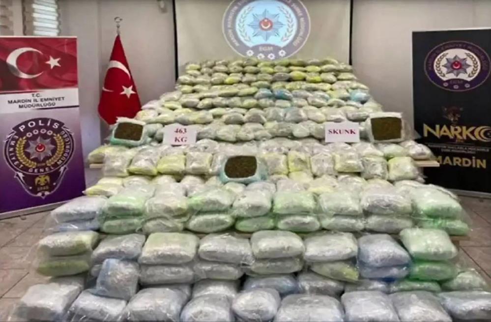 Mardin'de 463 kilogram uyuşturucu ele geçirildi