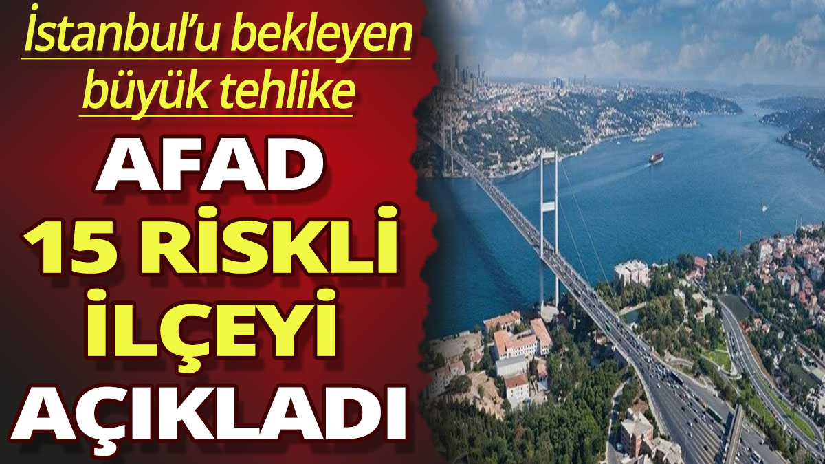 İstanbul'u bekleyen büyük tehlike: AFAD 15 riskli ilçeyi açıkladı