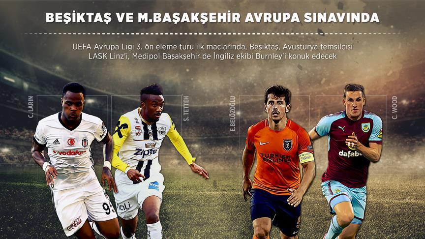 Beşiktaş ve Medipol Başakşehir Avrupa sınavında