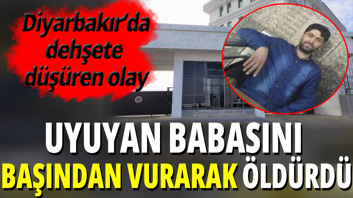 Diyarbakır'da dehşete düşüren olay! Uyuyan babasını başından vurarak öldürdü