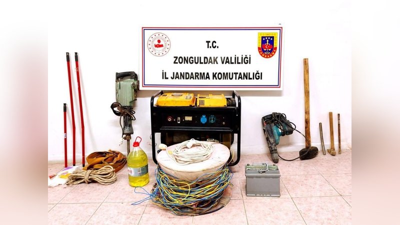 Zonguldak'ta kaçak kazı yapan 7 kişi yakalandı