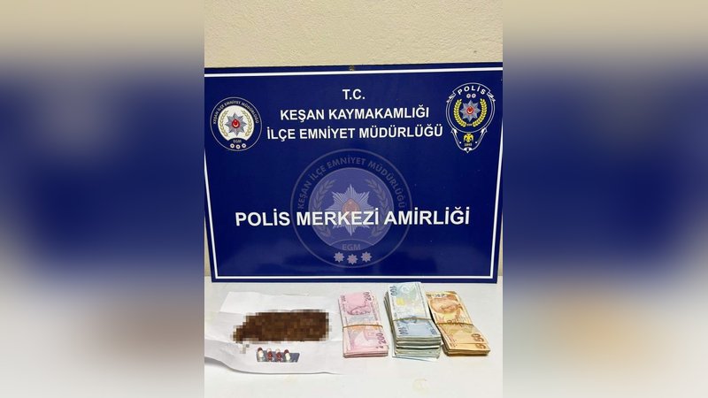 Keşan'da 24.82 gram uyuşturucu ele geçirildi