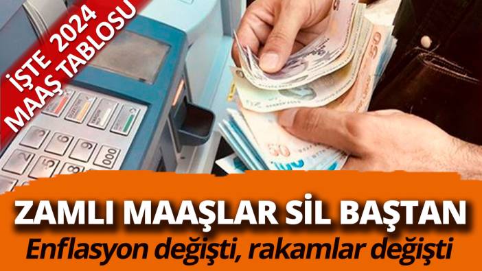 2024 zamlı maaş tablosu Memur ve emekli maaşlarında rakamlar değişti