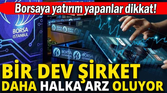 Bir dev şirket daha halka arz oluyor