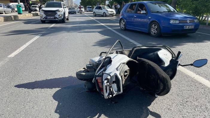 Yaya geçidini kullanan motosiklet sürücüsü ağır yaralandı