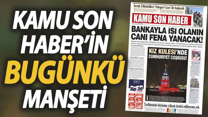 Kamu Son Haber'in birinci sayfası