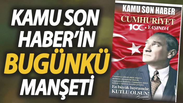 Kamu Son Haber'in birinci sayfası