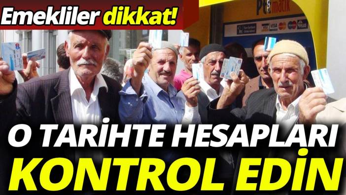 Emekliler dikkat! O tarihte hesapları kontrol edin