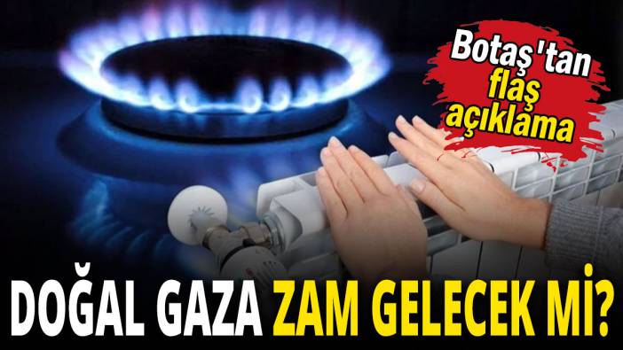 Botaş'tan flaş açıklama: Doğal gaza zam gelecek mi?