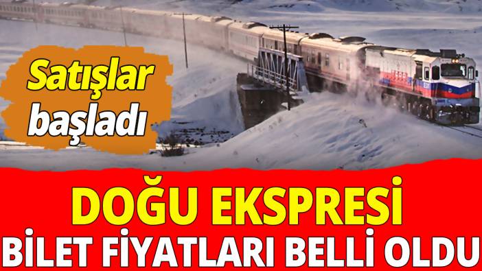 Doğu Ekspresi bilet fiyatları belli oldu: Satışlar başladı