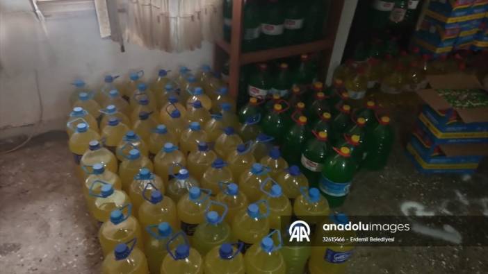 Mersin'de bir evde 2,5 ton sahte temizlik malzemesi ele geçirildi