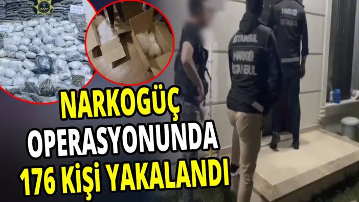 Narkogüç operasyonunda 176 kişi yakalandı