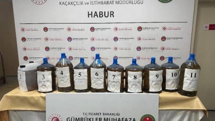 Habur Sınır Kapısı'nda 216,6 kilo sıvı metamfetamin ele geçirildi