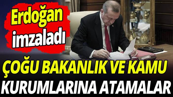 Cumhurbaşkanı Erdoğan imzaladı! Çoğu bakanlık ve kamu kurumlarına atamalar yapıldı