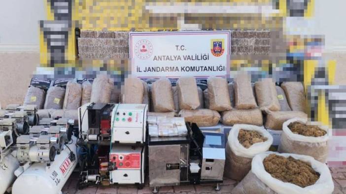 Antalya’da kaçak sigara imalatına jandarma baskını