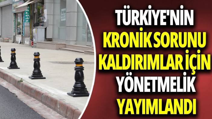 Türkiye'nin kronik sorunu kaldırımlar için yönetmelik yayımlandı